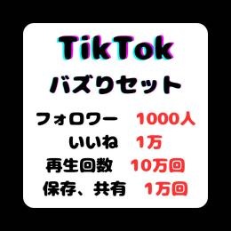 【TikTokバズらセット🔥】TikTok増加サービス一覧【高品質】
