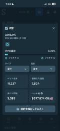  Stake プラチナ3 6.29% アカウント