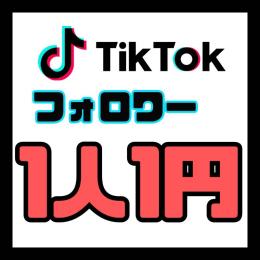 即増加🔥 TikTokフォロワー増加サービス　1人1円 10000人分
