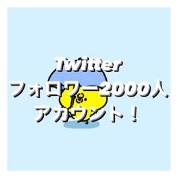 業界最高品質　Twitterフォロワー2000人！