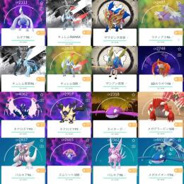 🔸2017年古参!伝説100:7体!合体伝説全種類!個体値100:370体!伝説幻463体所持