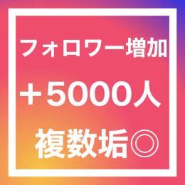 フォロワー増加5000人〈安心365日間保証〉〈複数垢◎〉〈お振り分け垢数上限なし〉