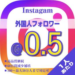 🐸【D_1_003】外国人フォロワー増加｜＋3000人｜1,500円（@0.5）