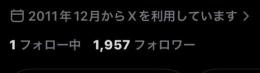 【2011年製】1950人超えフォロワー Xアカウント