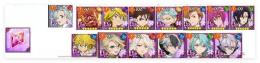 画像キャラ+ダイヤ2200個+UR選択石1個+SSR券20+ガチャ券18+レベル90UR24体