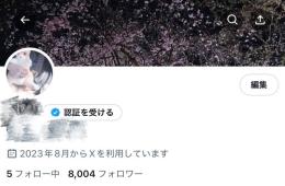 フォロワー約8000人 凍結無し 裏垢、アダルト垢