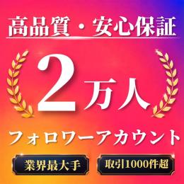 高品質・安心保証 フォロワー2万人オールドアカウント〈業界最大手〉〈取引1000件超〉