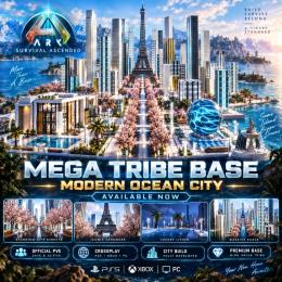 🏙️ ARK ASA 公式PVE EU Astraeos｜大型海上都市・完成拠点