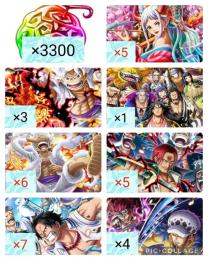 🔥初期・虹の宝石3300個🔥ルフィvsカイドウ×3、花魁ヤマト×5！新モモの助、心ニカ×6！