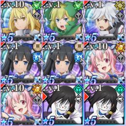 魔昌石4255個【最強初期アカ ダンまちコラボガチャコンプ+強キャラ所持】