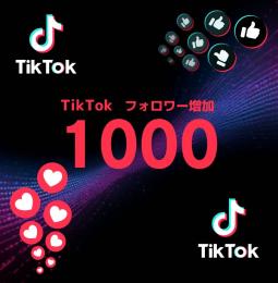 TikTok フォロワー 1000人 減少保証つき！