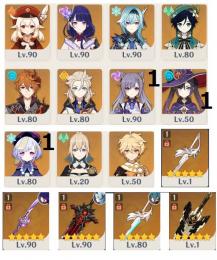 課金履歴なし⭐５ｘ１５本　雷電将軍　草薙の稲光　エウルア　狼の末路　ウェンティ　タルタリヤ　ETC。