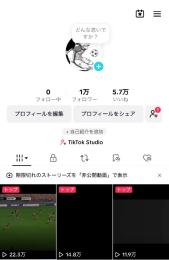 【収益化済み💰】スポーツ系 フォロワー数1万↑160万再生 いいね数5.7万↑TikTokアカウント
