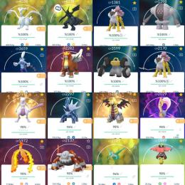 Tl44 伝説個体値100 8体 伝説416体 個体値100 264体 コイン5675 ポケモンgo ゲームクラブ