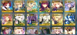 星5宝具5鯖12体 凸カレ100lv3枚所持