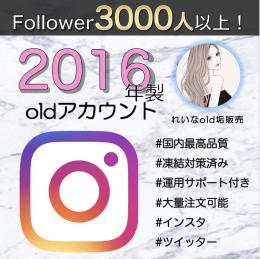 【フォロワー数3000人以上！】2016年制インスタold垢×1個
