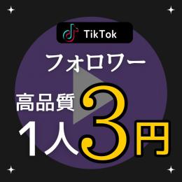 【少数増加可能】TikTokフォロワー増加サービス