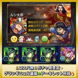 💰コスパ🆗💰ガチャ限豊富✨グランギニョル運極🍀アーキレット所持🔥