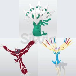 【バラ売り可能】3体セット　色違いゼルネアス　イベルタル　ジガルデ
