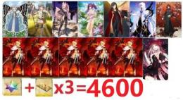 ロード・ログレス宝具5+サポート5~6体+（呼符×3+石=4600）+太公望 アカウント 贩売