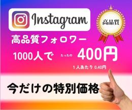 期間限定　フォロワー1000人増加　超高品質　低減少
