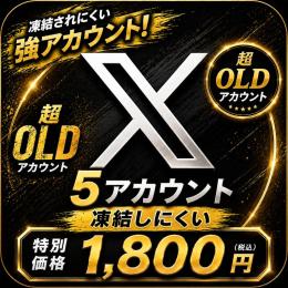 【⚡𝕏 OLD ACCOUNT×5⚡】長期作成の希少垢🔥スムーズログイン対応🚀