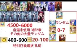 【画像の所持】。聖晶石4500～6000個、果実400～600低在庫，特別召喚未使用,即時対応