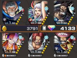 【ラスト】Sスネーク+黒ガープ+緑クザン、金かけら4600~、ダイヤ2000~