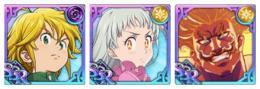 ダイヤ1100個+背信者メリオダス+命の炎エスカノール+輪廻のエリザベス　初期垢