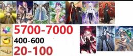 🚀画像のキャラは所持中🚀聖晶石5700-7000個🚀果実400-600個