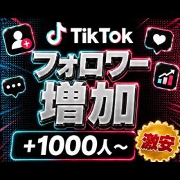 TikTok 海外フォロワー増加 1000〜3万人まで 格安高品質 G010
