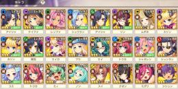 引退 限定14種 総戦闘力26万↑ 国Lv62↑ ★3キャラ24種 メモリ36種 石24万↑