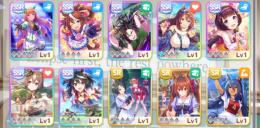 リセマラ　SSR8枚(7種)　ニシノフラワー、トウカイテイオー、スーパークリーク1凸、キタサン、他
