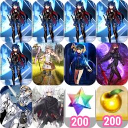【ストーリー未進行 初期垢】キャストリア+Sイシュタル宝具5+スカサハ+謎のヒロインX+石200