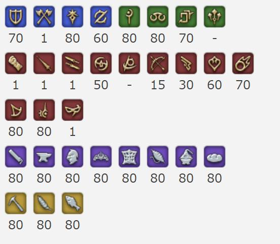 召喚メイン ギャザクラall80 漆黒クリア済みアカウント Ff14 ゲームクラブ