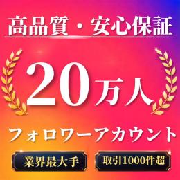 高品質・安心保証 フォロワー20万人オールドアカウント〈業界最大手〉〈取引1000件超〉