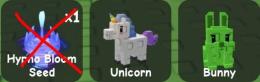 3点セット Big Frog Unicorn Rainbow Bunny 