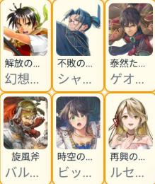 主人公リアン+シャプール+ルセリナ+ゲオルグ+ビッキー+バルカス 　初期垢