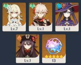 初期垢☆5×2 万葉 胡桃 モナ 運命12個