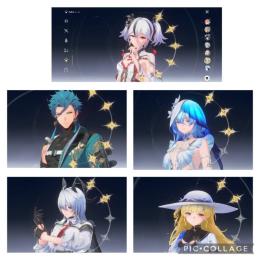 ツバキ両完凸、忌炎完凸、ショアキ３凸、フィービー２凸、ザンニー２凸