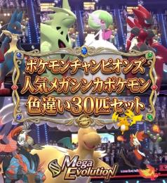 人気メガシンカポケモン色違い30匹セット(性格特性厳選済み)
