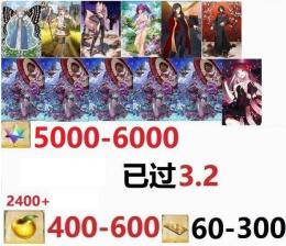 聖晶石5000~6000個+キャストリア+諸葛孔明+水着スカディ+コヤンスカヤ+オベロン+水着伊吹