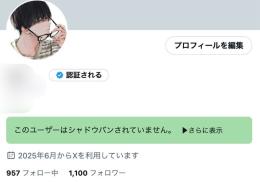 フォロワー1100人　裏垢男子