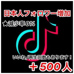 ★TikTok【🇯🇵日本人フォロワー増加】★(減少なし)正規アカ＋500人