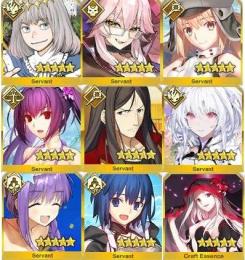 シエル+水着BB+5600石+サポート6体+黑聖杯 アカウント（番号1）