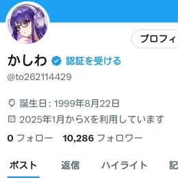 【値下げ中】Twitterアカウント フォロワー10000人 高インプレッション 高いいね