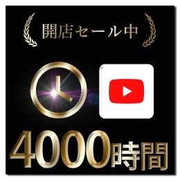 視聴時間4000時間付与 収益化まで全力サポートパック