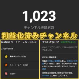 【大特価・AdSense紐付け即可能】✅収益化済みYouTubeチャンネル