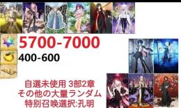 【画像の所持】聖晶石5700～7000個、果実400～600低在庫,特別召喚未使用,即時対応