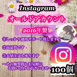 【2016年作成】Instagram オールドアカウント×100個 (安心の凍結保証付き)